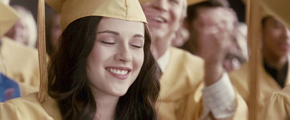 Graduation. Oh my. I cried when Charlie stood up for his baby. And Bella? She shines in this scene 