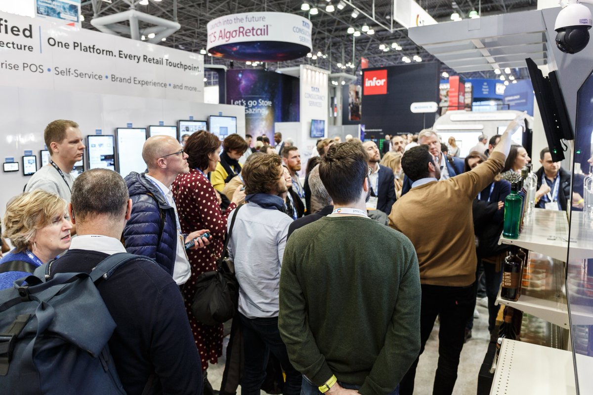 TraxRetail's tweet photo. Just follow the crowd at #NRF2020 to see how retail transformation begins at the shelf. Signing off from Day 2, check back for more live updates tomorrow. #DigitalTransformation #shelfdata #computervision https://t.co/bHcpkTsMKa