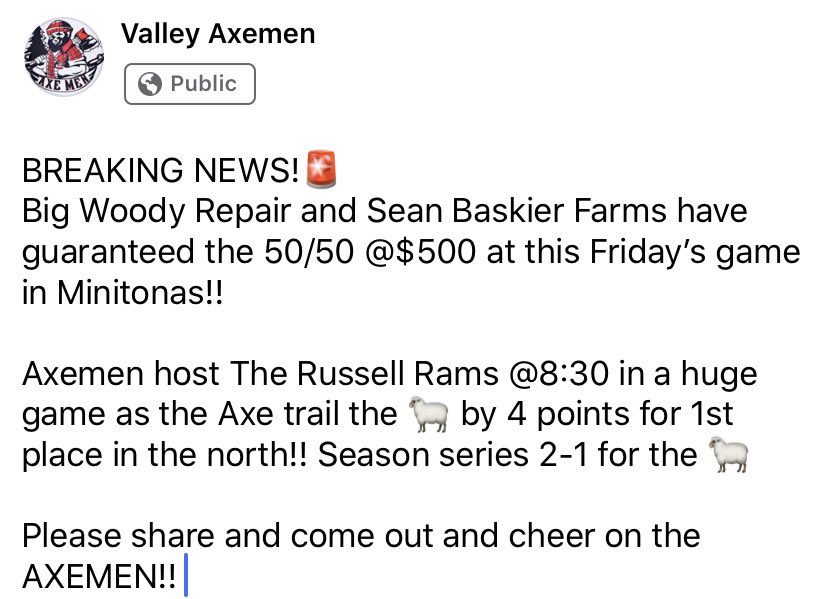 Valley Axemen tweet media