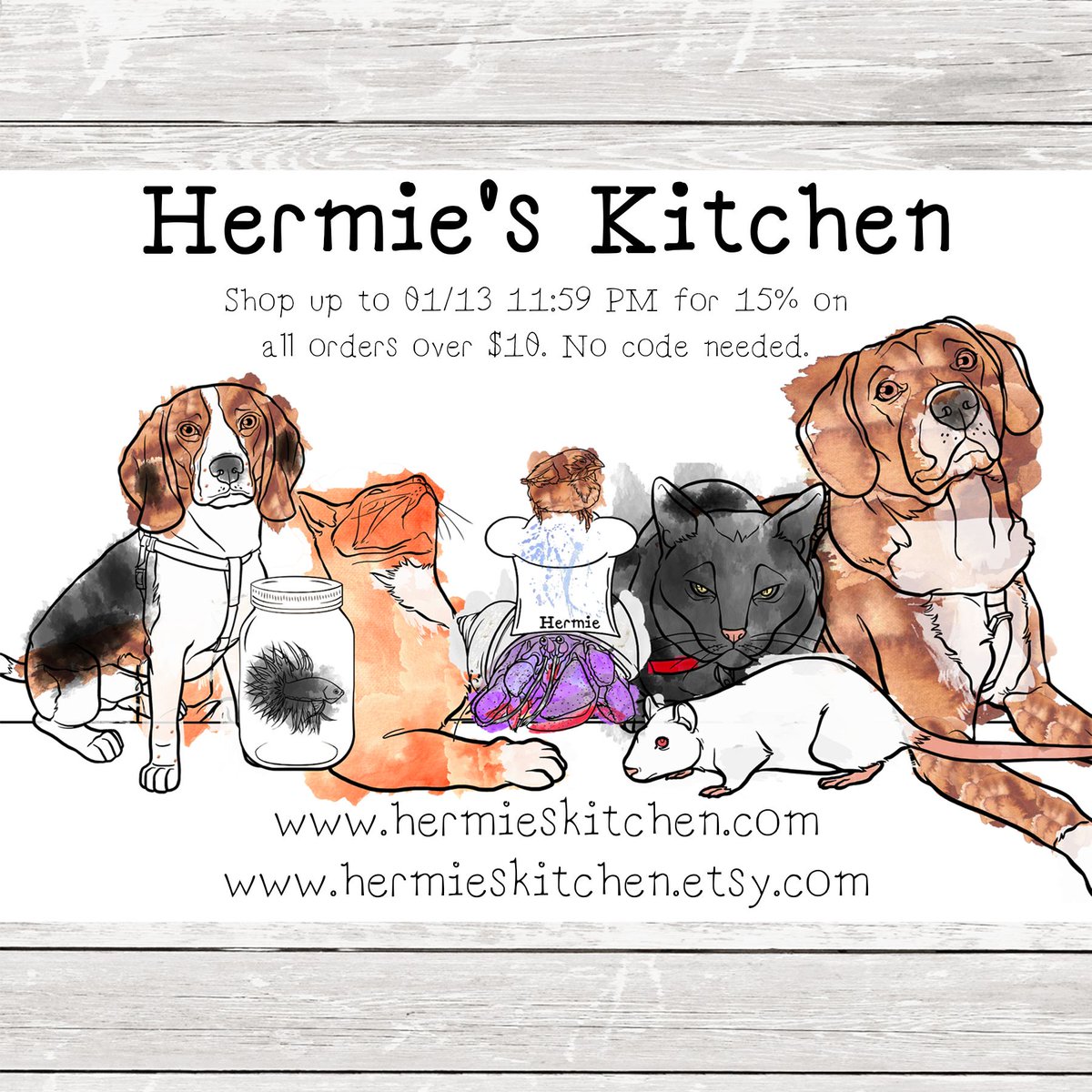 HermiesKitchen's tweet photo. Shop up to 01/13 11:59 PM for 15% on all orders over $10. No code needed.
https://t.co/27i0Joozq8
#cat #cats #cattreats #homemadecattreats #rawcattreats #rawfed #rawfeeding #rawtreats #rawfeedingcommunity #rawfedcat #rawdiet #rawcatfood #preymodelraw https://t.co/zDHUtYhNw3