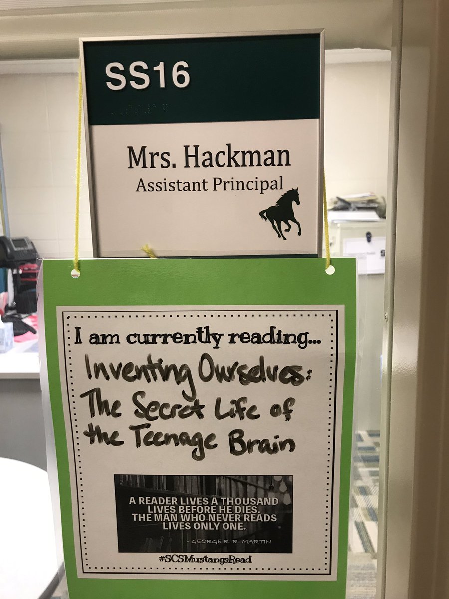 nkhackman's tweet photo. Great book so far. Only two chapters in and I've learned a lot! @sjblakemore Thanks for the sign, @english_strong. #SCSMustangsRead https://t.co/Fs8MvDrN6G