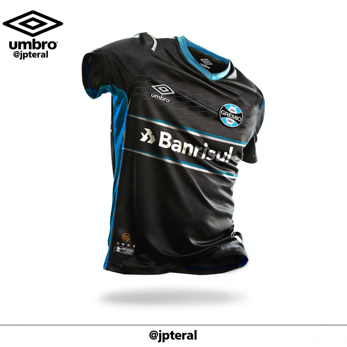 jpteral's tweet image. Projeto de camisa que eu fiz enquanto a @UmbroBrasil não lança a nova do grêmio... Deixem opiniões!