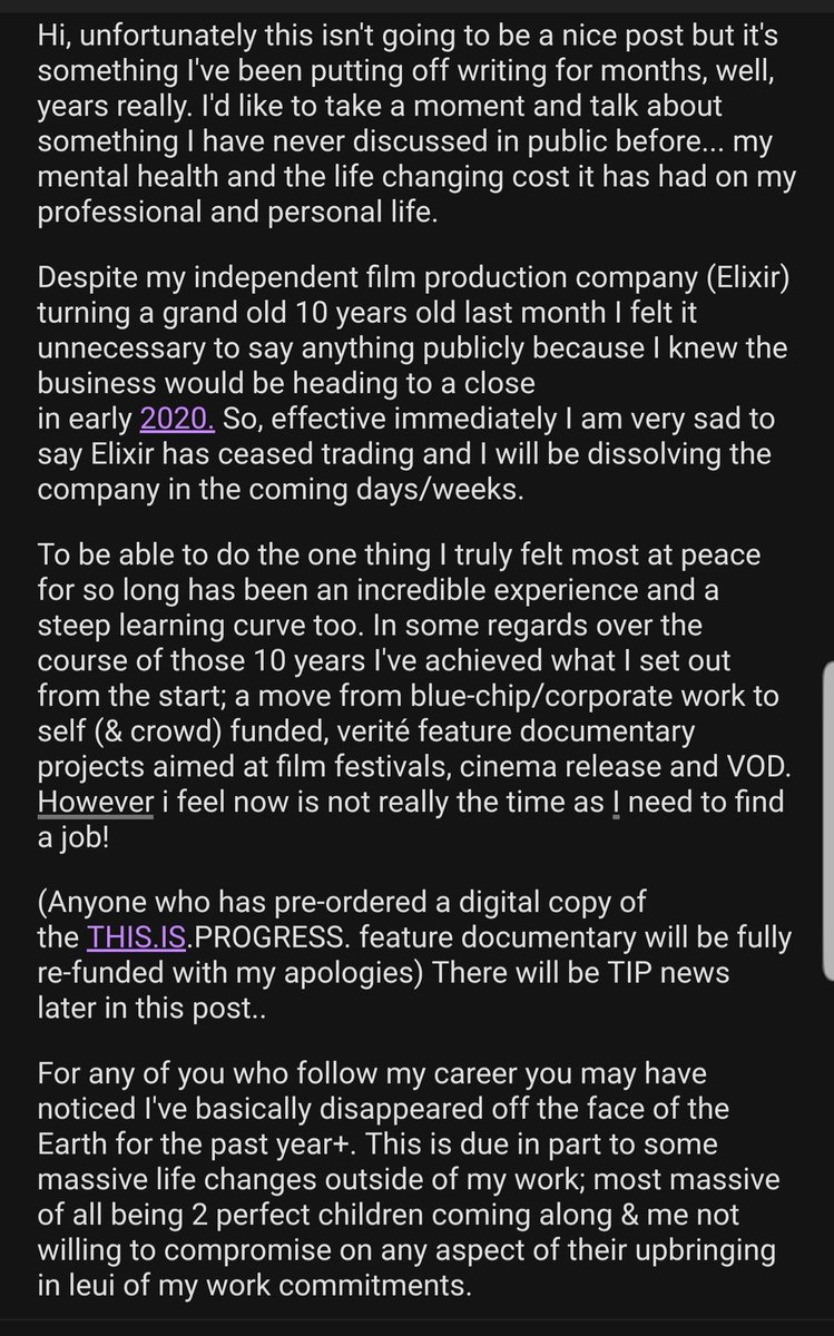 ElixirMediaProd's tweet image. I have a few things I need to say...

First is bye bye Elixir.

If you want to talk to me about work, that would be lovely thank you my DM's are open.