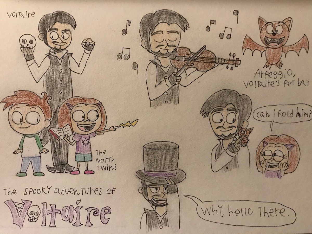 Montanajackso15's tweet photo. Does anyone still listen to Voltaire music? Hereβs what I think what it would be like if he got his own cartoon show in the mid 2000s.
#voltaire #spooky #cartoonidea #music https://t.co/mGzlEgVKJy