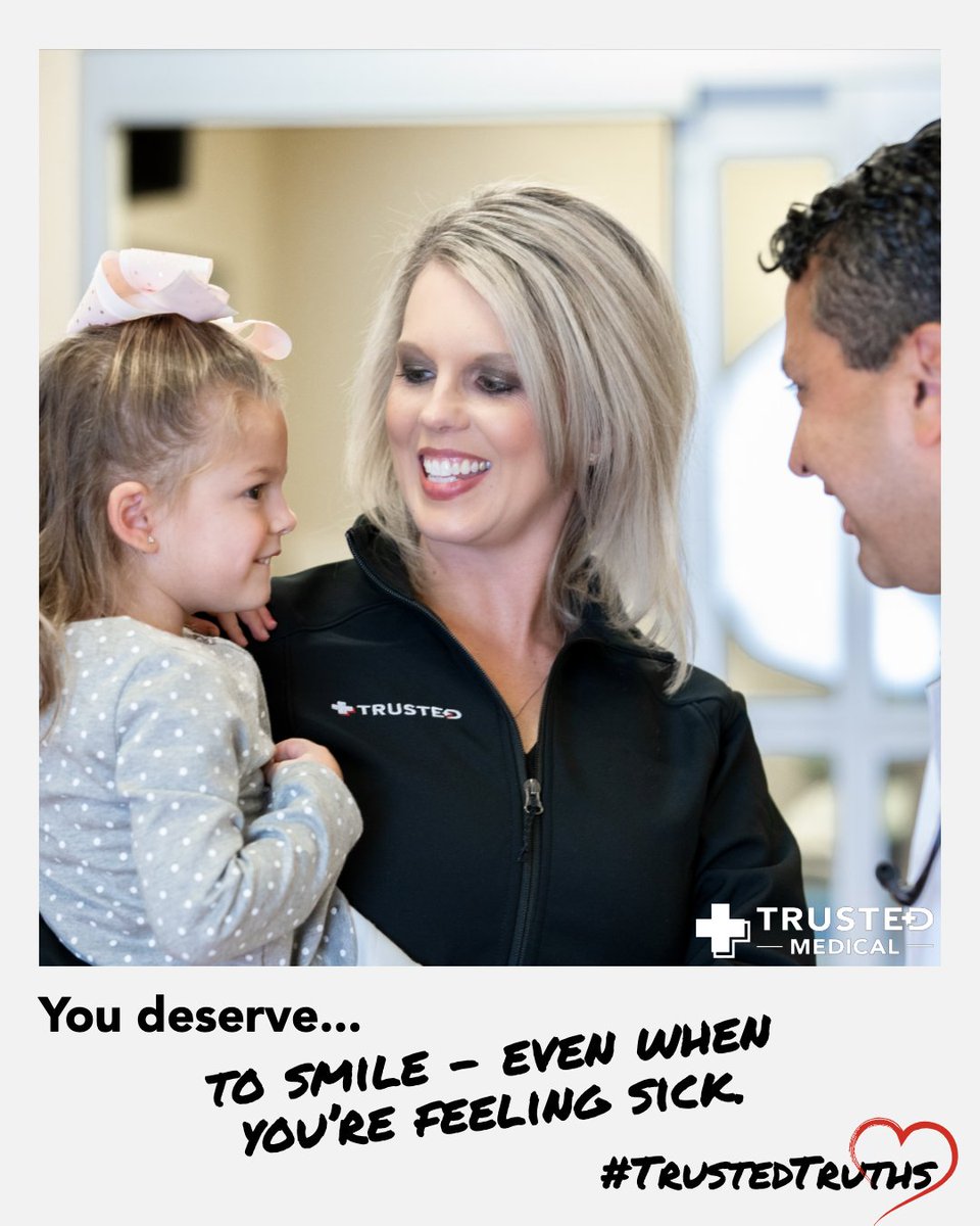 At all of our Trusted Medical locations, one of our goals is to see you crack a smile, if only juuuust once while you're in our care!
.
.
.
#TrustedTruths #TrustedER #TrustedMedical #TrustTheDiffERence #DFW #Dallas #FortWorth #Healthcare #DallasBlogger #DFWHealthcare #BestOfBigD