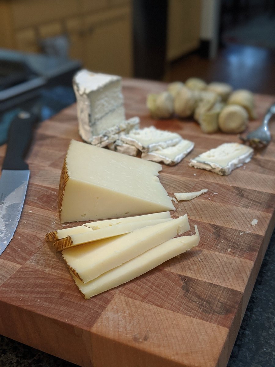 dvanwoodworking's tweet photo. Who's hungry? Little cheese charcuterie on the first end grain cutting board I made years ago. It's aging nicely! #charcuterie #endgraincuttingboard #kitchendecor https://t.co/FWoz2rlPlk