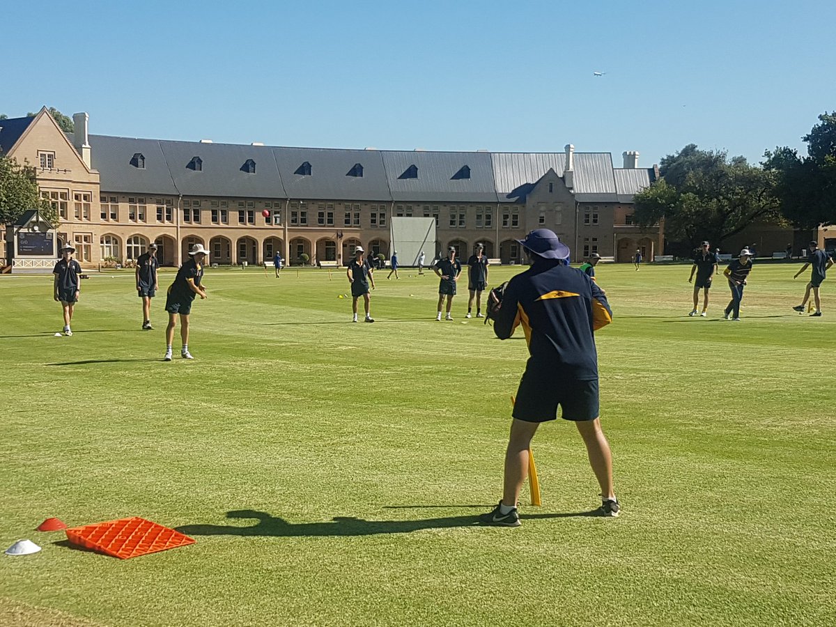 Game 2 vs @SPC_Adelaide in the Neil Dansie Cricket festival for the TGS First XI team. Stunning facility under glorious blue sky