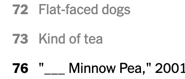 BinaShah's tweet photo. Doing the @nytimes Sunday crossword and I came across this travesty. CHAI IS TEA, NOT A TYPE OF TEA.
You have much to answer for, @davidsteinberg & @will_shortz #chaiistea #notchaitea https://t.co/wKj1Mqrqrh