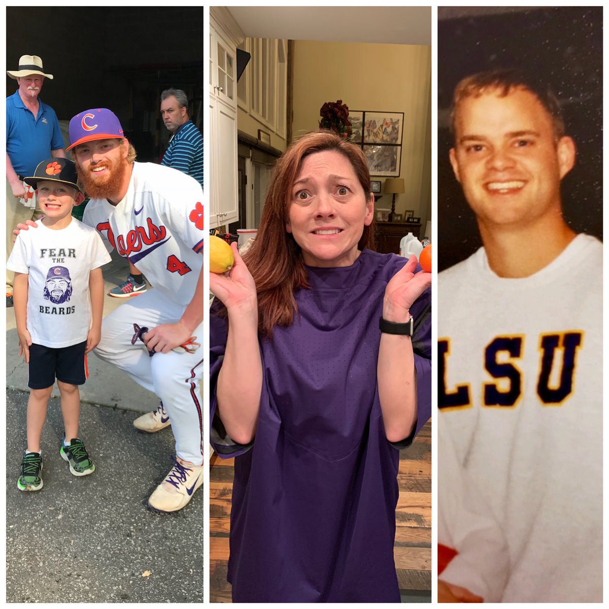 Paul Byrd on X: HUGE PROBLEM: Clemson All-American on the left, good  looking but perplexed woman in the middle & LSU All-American on the  right. So should the pretty lady be pulling