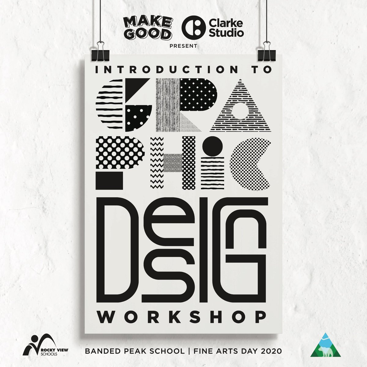 Stoked to join Banded Peak School’s annual Fine Arts Day this week! Bringing a <a href="/clarke_studio/">Clarke Studio</a> @makegoodinthehood combo to awake the inner designer in these students! #clarkestudio #makegood #graphicdesign #makegoodvibes #makegoodinthehood #rvsed