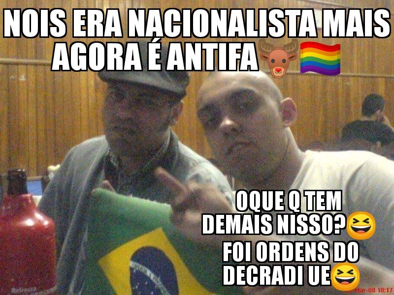 PunkSao's tweet photo. Coerência e seriedade é tudo nos devastado por traz 👌😆🦌🏳️🌈
#devastaçãopunkcagueta #desordempunkgay #kaospunk #streetpunk #skinhead #punk #antifascista #tradskin #rash #sharp #antiantifa #sppunk #phuneralpunk #ameaçapunk #punksuburbio https://t.co/06HB44LfBt