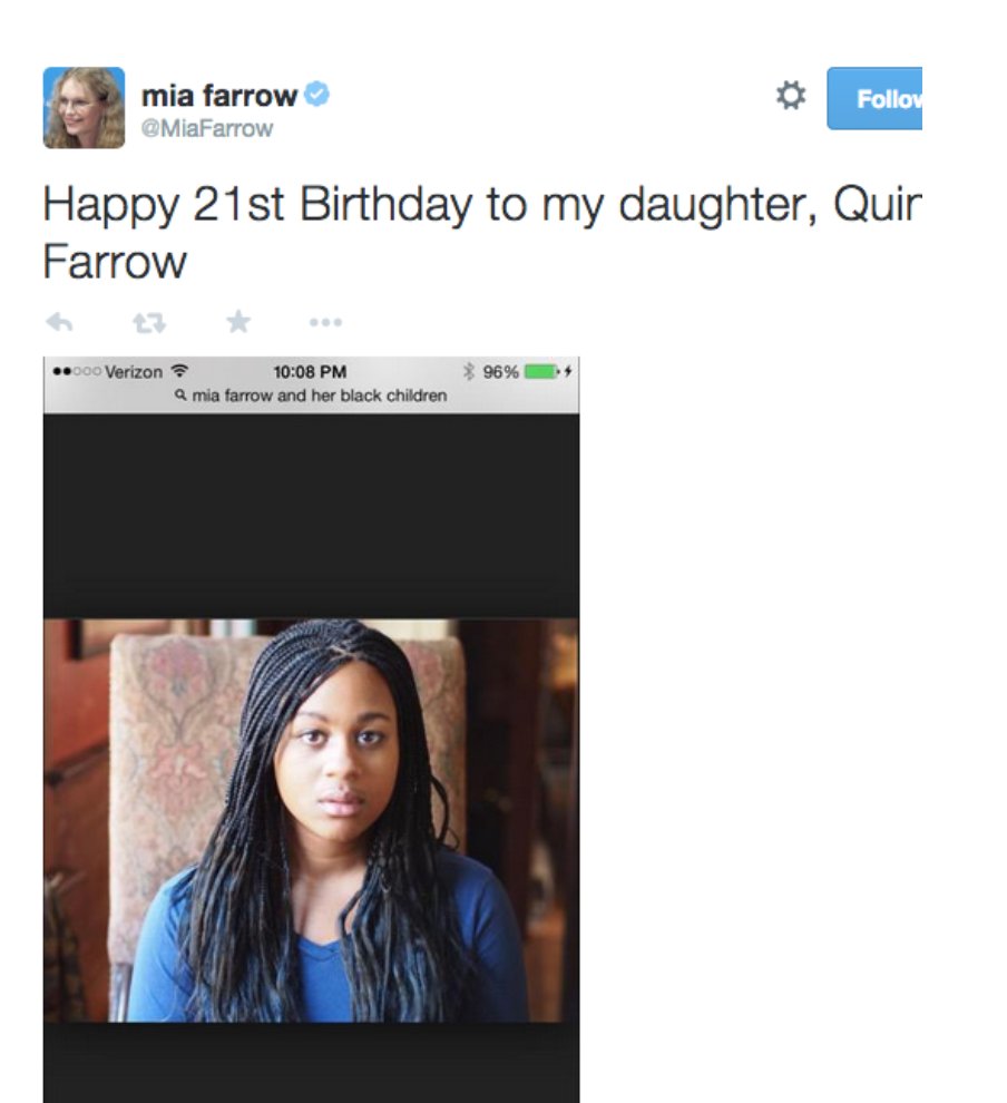 “Lmao remember when Mia Farrow wished her daughter happy birthday but didn&...