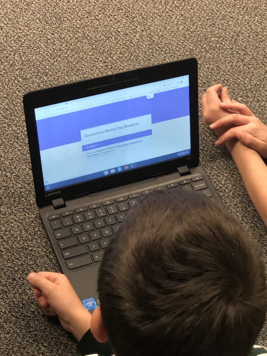 MaryTherese91's tweet photo. Digital breakout box to kick off 3rd grade economics and Market Day! @jeffcoedtech @ElkElementary @JeffcoSchoolsCo https://t.co/J6WLVKyhOK