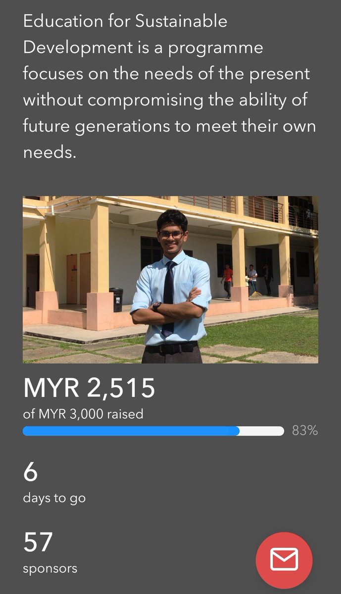 JUST RM 485 NEEDED TO COMPLETE THE CAMPAIGN!
.
Let's gather the support to complete the campaign by today.
.
Read more of his campaign here: skolafund.com/6253-fundraisi…

Towards a better world 🌍