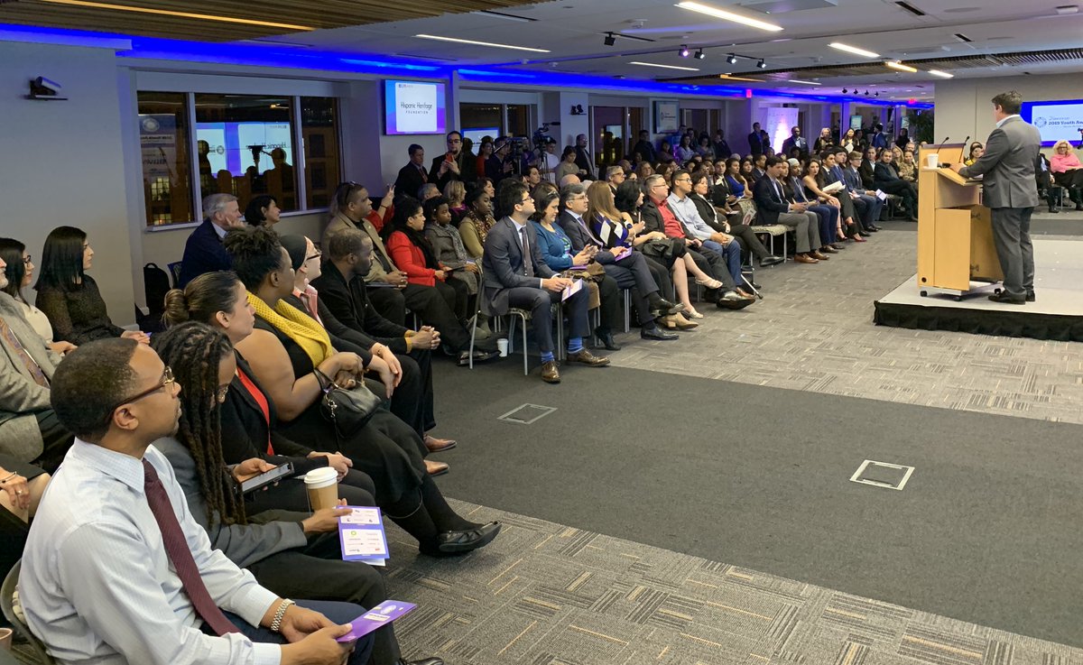 HHFoundation's tweet photo. The @HHFoundation honored another outstanding group of students with the 2019 #WashingtonDC Hispanic Heritage Youth Awards!
Thanks @ATT for hosting us tonight!
Thanks @RepCardenas for being part of our celebration!
#YA19 #LatinoLeaders #LOFT #Leadership https://t.co/QZU5Velues