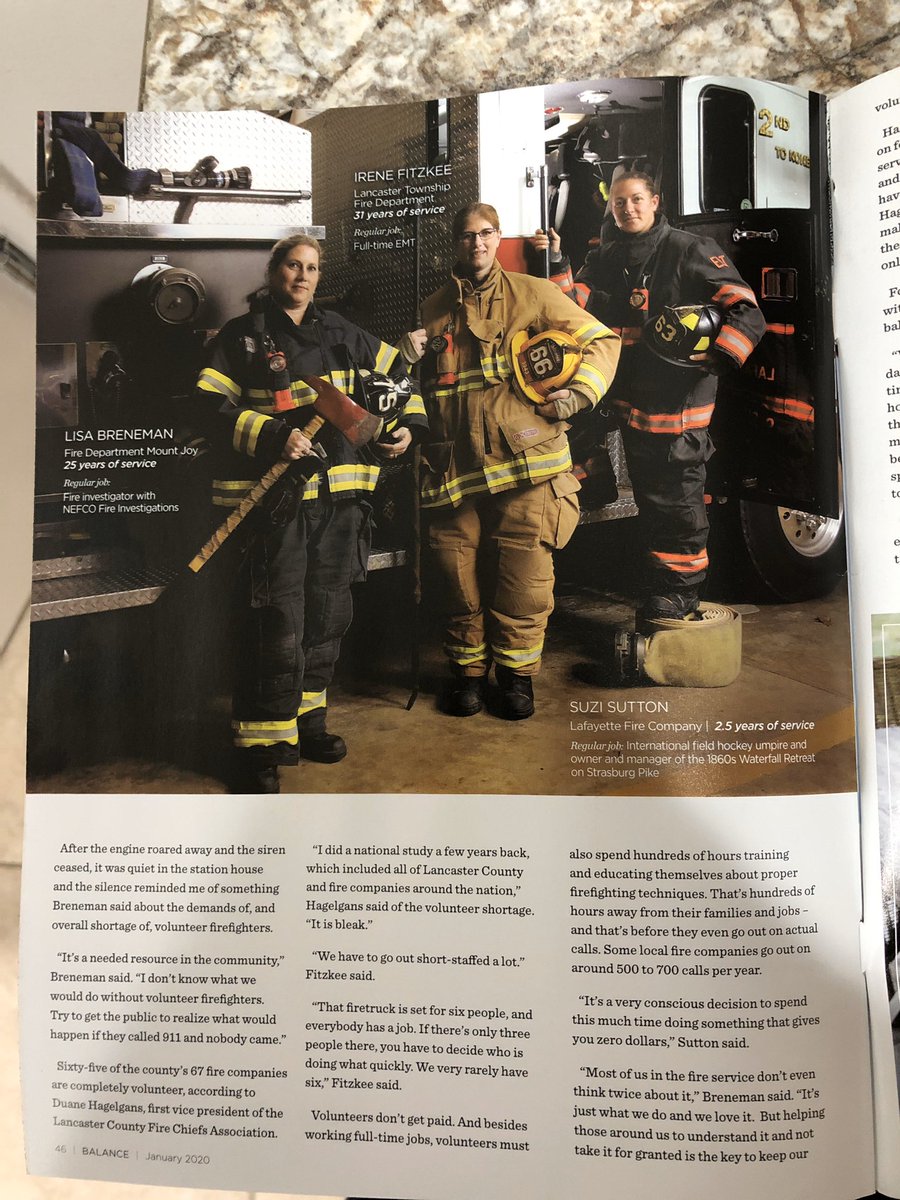 IFitzkee's tweet image. A local magazine article that I was featured in 1/9/20. Loved meeting the other two firefighters from my county that I hadn’t known before this article.