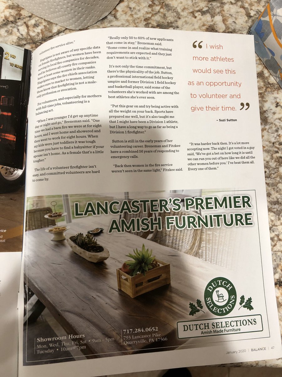 IFitzkee's tweet image. A local magazine article that I was featured in 1/9/20. Loved meeting the other two firefighters from my county that I hadn’t known before this article.