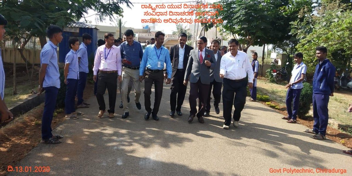 ChitradurgaGpt's tweet photo. National youth day and constitution day was organised in Govt polytechnic chitradurga, under NSS  collaboration with district court on 13.01.2020..  "SWAMY VIVEKANANDA JAYANTI"was also celebrated. https://t.co/MYCTySThKl