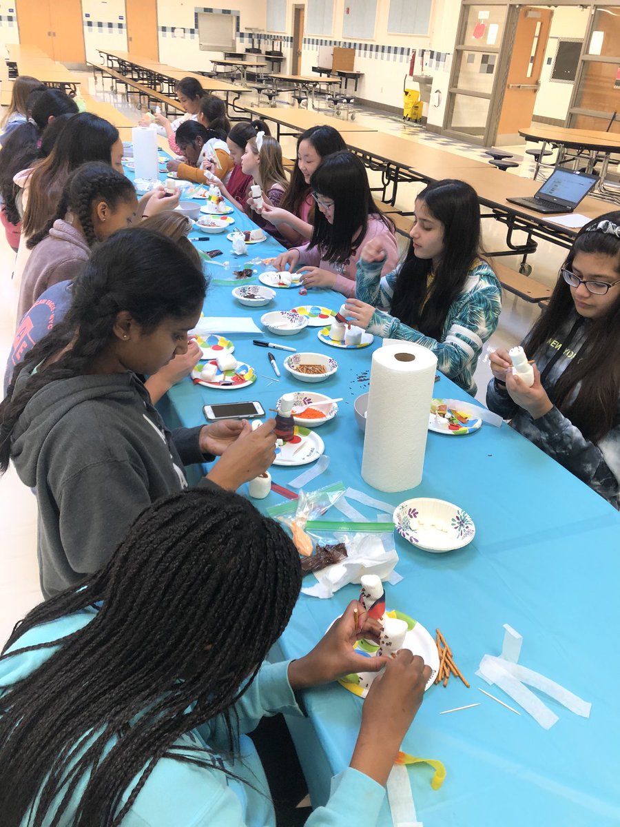 Great afternoon spent with some creative Baking Club students and <a href="/Ms_Hteachesmath/">Ms. Helson</a>, with extra help from <a href="/mrshiltz722/">Chelsea Hiltz</a> &amp; @Ms_Holdenlcps Thanks!!!

We had a marshmallow snowperson building contest then decorated way too many sugar cookies!⛄️🍪