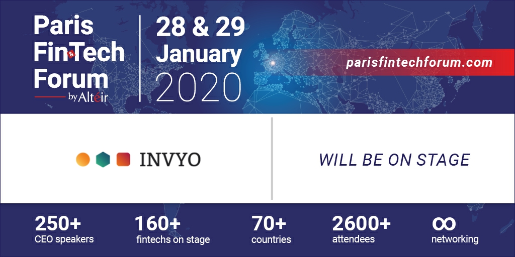 💥INVYO @invyo_analytics will be on stage in @ParisFinForum 2020 !!!! 💥 bit.ly/30hL9pz

#Fintech #financialservices #banking #wealthmanagement #leadership #businessintelligence #Banking 

@TheRudinGroup @BrettKing @FGraillot @GhelaBoskovich @dgwbirch @SusanneChishti