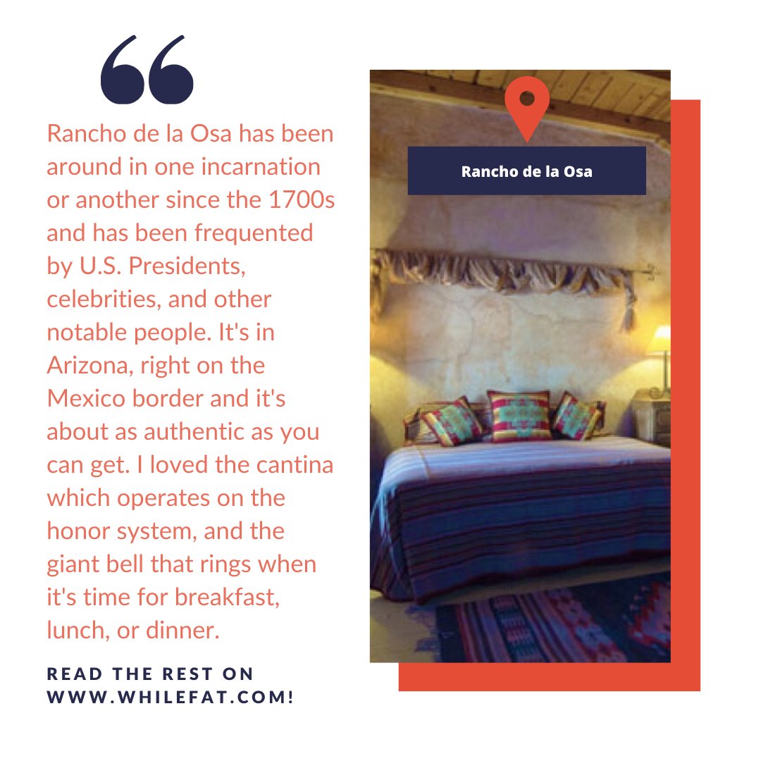 whilefat's tweet photo. 📍@RanchoDeLaOsa in Arizona⠀
⭐️ 4.7 out 5 rating on While Fat⠀⠀⠀
📣 Experience life on a real ranch!⠀⠀
⠀⠀⠀
Read more of @chubstr review on #WhileFat today > https://t.co/9ejVC3ukIj https://t.co/qWeNAzLKyv