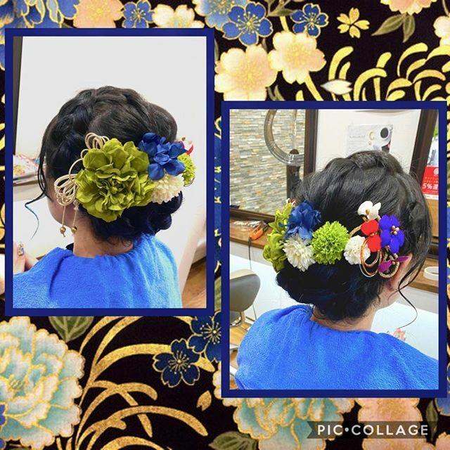赤穂市の美容室 Lian リアン 投稿遅くなりました 成人の日おめでとうございます 1 12 Memory4 アップスタイル 編み込みアレンジ 花アレンジ 和装スタイル ヘアセット ヘアアレンジ 成人の日 成人式 赤穂市美容室 赤穂市lian 赤穂
