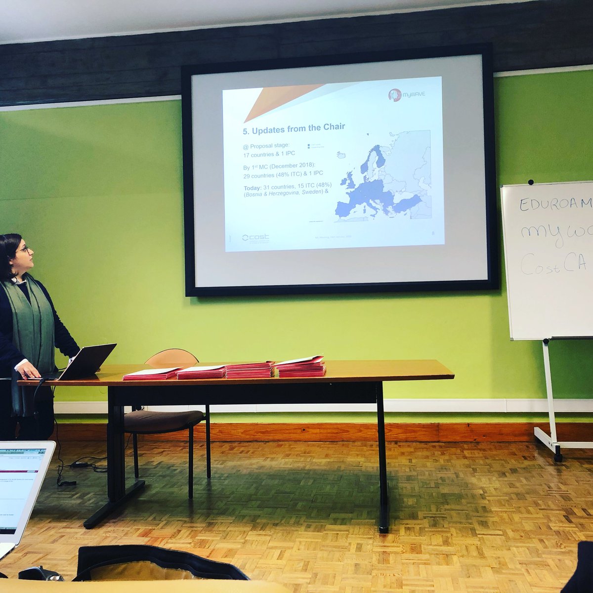 MyWave MC meeting is started! Lourdes Farrugia presenting the 1 st and 2 Nd grant period activities .