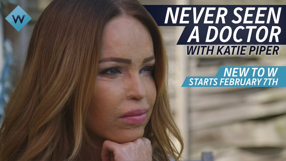 wchannel's tweet image. We've all been guilty of putting off a check-up, but what happens when you ignore them indefinitely? @KatiePiper_'s here to help the people that need to confront their health issues head on 💕  #NeverSeenADoctor starts Friday 7th February at 10pm 👩‍⚕️👨‍⚕️