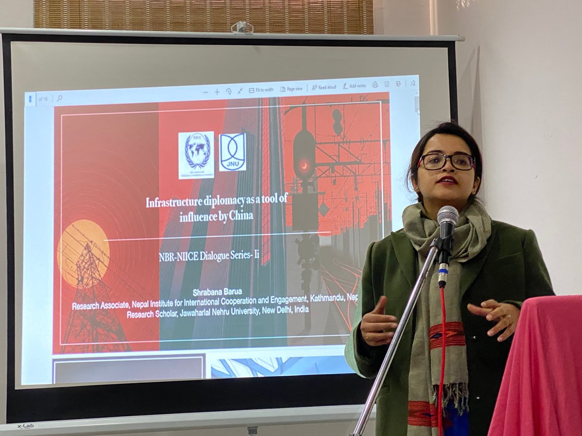 contactniice's tweet photo. Our next speaker for #NBRNIICEDialogueSeriesII Ms. Sharbana Barua, talking on “Infrastructure Diplomacy as a tool of Influence by China”. Ms. Barua highlights on why and how Infrastructure Diplomacy has emerged as a niche foreign policy tool today.
#Infrastructurediplomacy #China https://t.co/6iJDjS0VcA