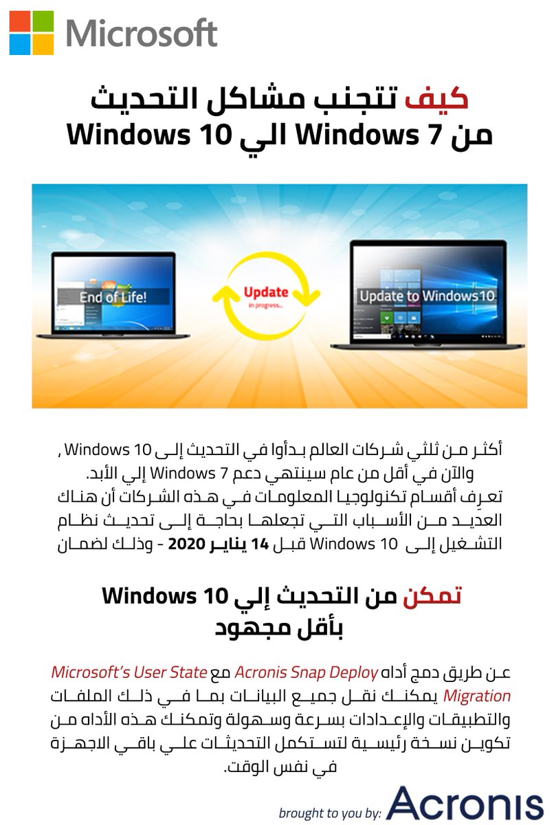 Soft_Trend's tweet photo. لكل مستخدمي Windows 7، اليوم هو نهاية الدعم ل Windows 7 رسمياً، لذلك من المهم تجديد نسخة ال Windows الخاصة بك إلى Windows 10 لضمان إستمرار خدمة الدعم لديك!

#SoftTrend #Microsoft #Windows #Windows_7 #Windows_10 #Windows7 #Windows10 #upgrade https://t.co/OmBSpOkdoj
