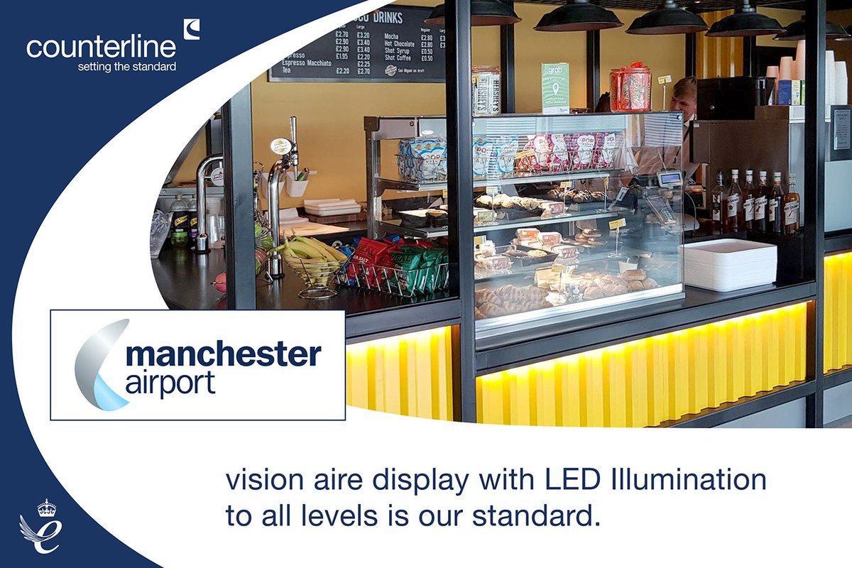 Counterlineltd's tweet image. When trying to #showcase your products, lighting helps draw your customer's attention &amp;amp; enhances #ProductAppearance. Our Vision Aire units come with the option of #LEDillumination, with each shelf lit up helping to maximise your revenue. @manairport bit.ly/2Wxzy6m