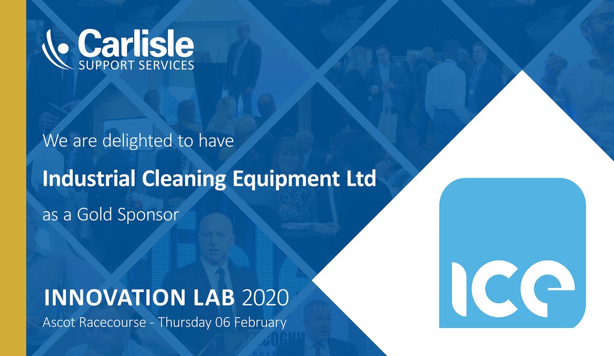 We are on countdown now to our Annual Innovation Lab! We are excited to confirm that Industrial Cleaning Equipment Ltd will be supporting this years event as a Gold Sponsor. #CSSInnovationLab #Innovation