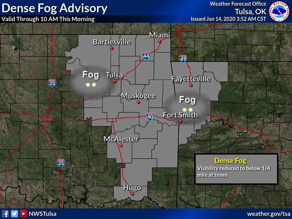 [01/14/20 400 am]The Dense Fog Advisory has been expanded to include
