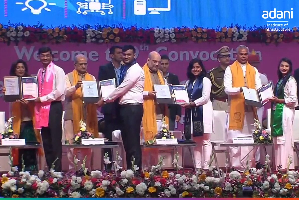 AdaniUniversity's tweet photo. Akash Rao, a student of #AIIE was awarded two gold medals at the recent @GTUoffice Convocation for achieving top rank in the University BE programme and securing the first position in BE - Civil and Infrastructure Engineering branch.

#LeadersOfTomorrow making us proud! https://t.co/ZNzu6RDeNv