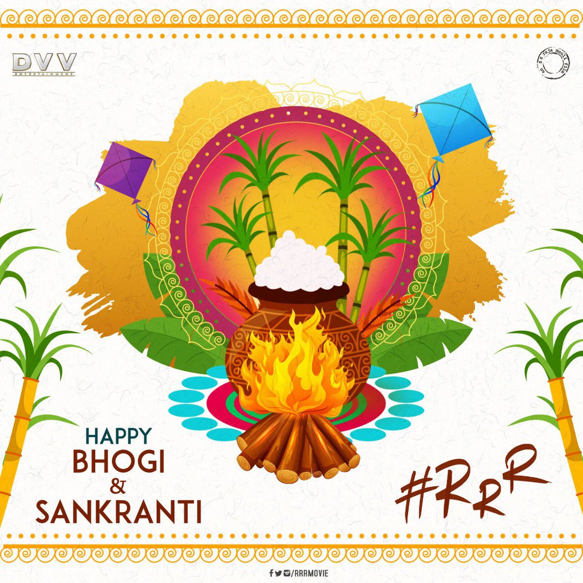 RRRMovie's tweet photo. Wishing everyone a very #HappyBhogi &amp; #HappyMakarSankranti ! #RRR #RRRMovie https://t.co/Azyk1IKfht