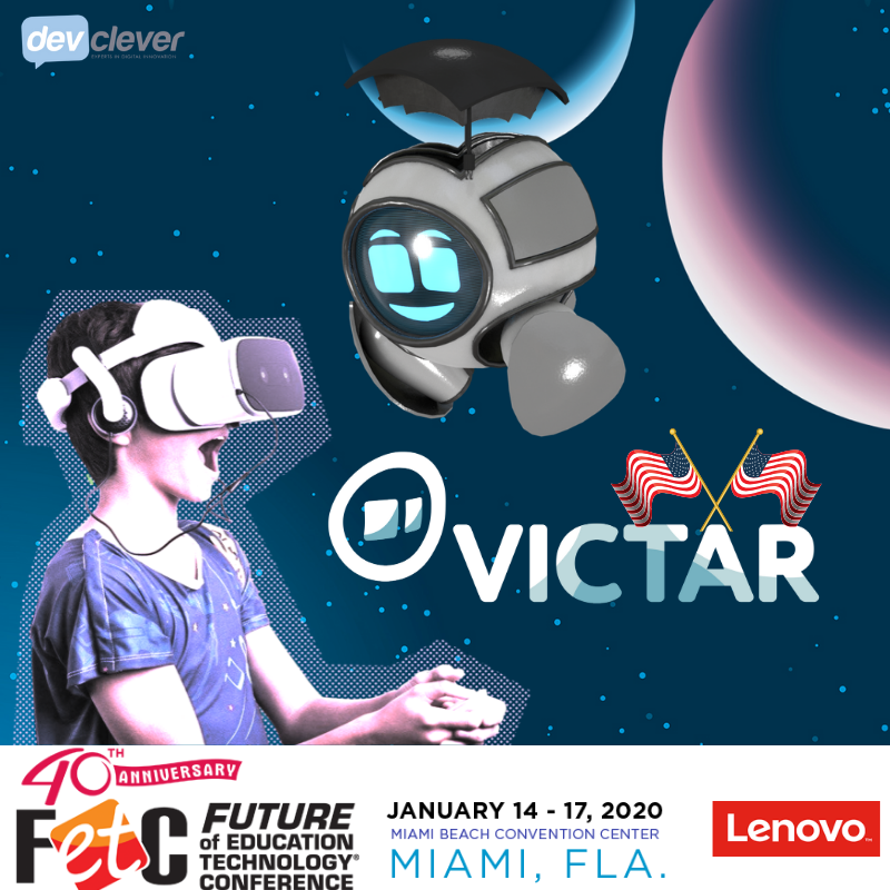 dev_clever's tweet photo. #VICTAR has landed in #Miami and is heading full throttle into @fetc to showcase an #innovative #careers #virtual #reality experience to the #education sector - ready to launch in springtime in the US with @Lenovo
#exciting #classroomsolution #lenovo #VR #FETC #Launch #2020 https://t.co/Y1zPj3M9ho