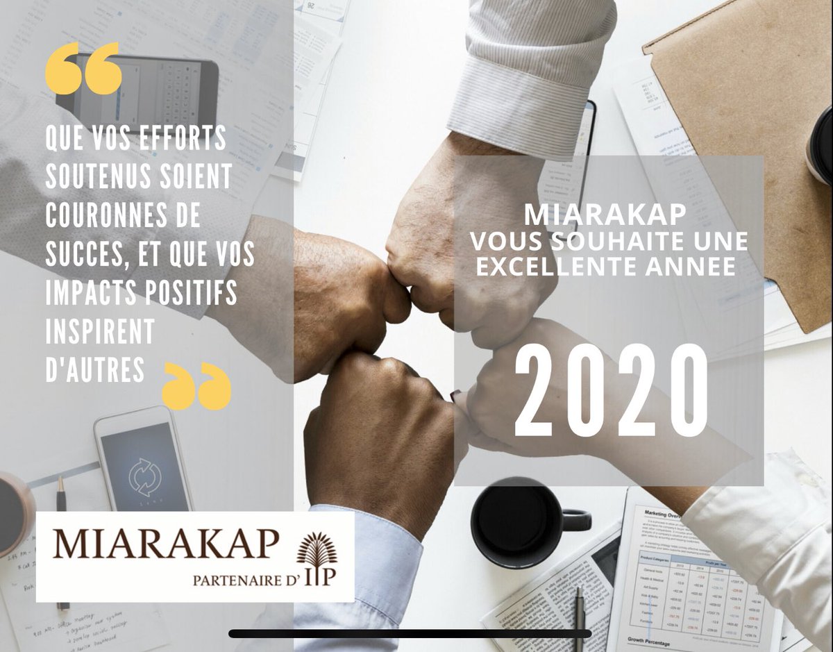 #Miarakap, premier #fonds d’#investissement à #impact dédié aux #PME et #startups à #madagascar vous souhaite une très #bonneannée2020
#impactinvesting