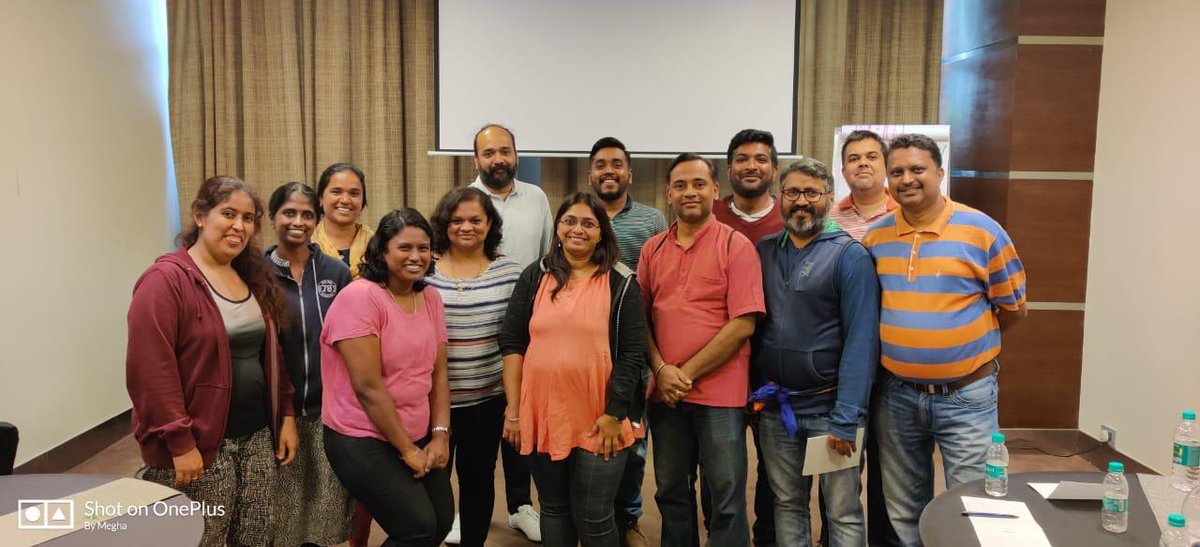 agilemania's tweet photo. Learning Scrum in the team is fun too. We had a great time hosting a fun, interactive #PSMTraining by Preeth Pandalay in #bangalore this weekend with the super cool #ITS folks.
@Scrumdotorg @naveenhome @sumeet_madan #Scrumtraining #Scrum #agiletraining #scrummaster #PSMtraining https://t.co/7QOe9EAqNh