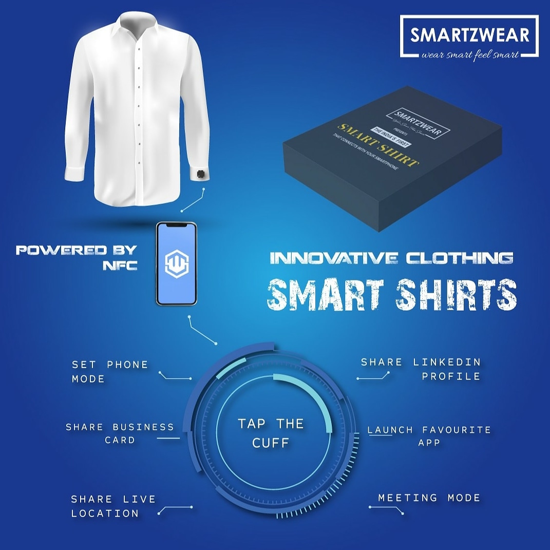 theswapnilsri's tweet photo. @smartzwear Presents Smart-Shirt 1.O
#smartshirts #smartclothing #techapparel #smartzwear #smartindia #technology #technews #startups #startupindia #DigitalIndia #MakeItRight #MakeInIndia #CES #CES2020
@thestartupmag @startupindia @STARTYPSINDIA @CorpJournal @NASSCOMStartUps https://t.co/gVYI03W8ny