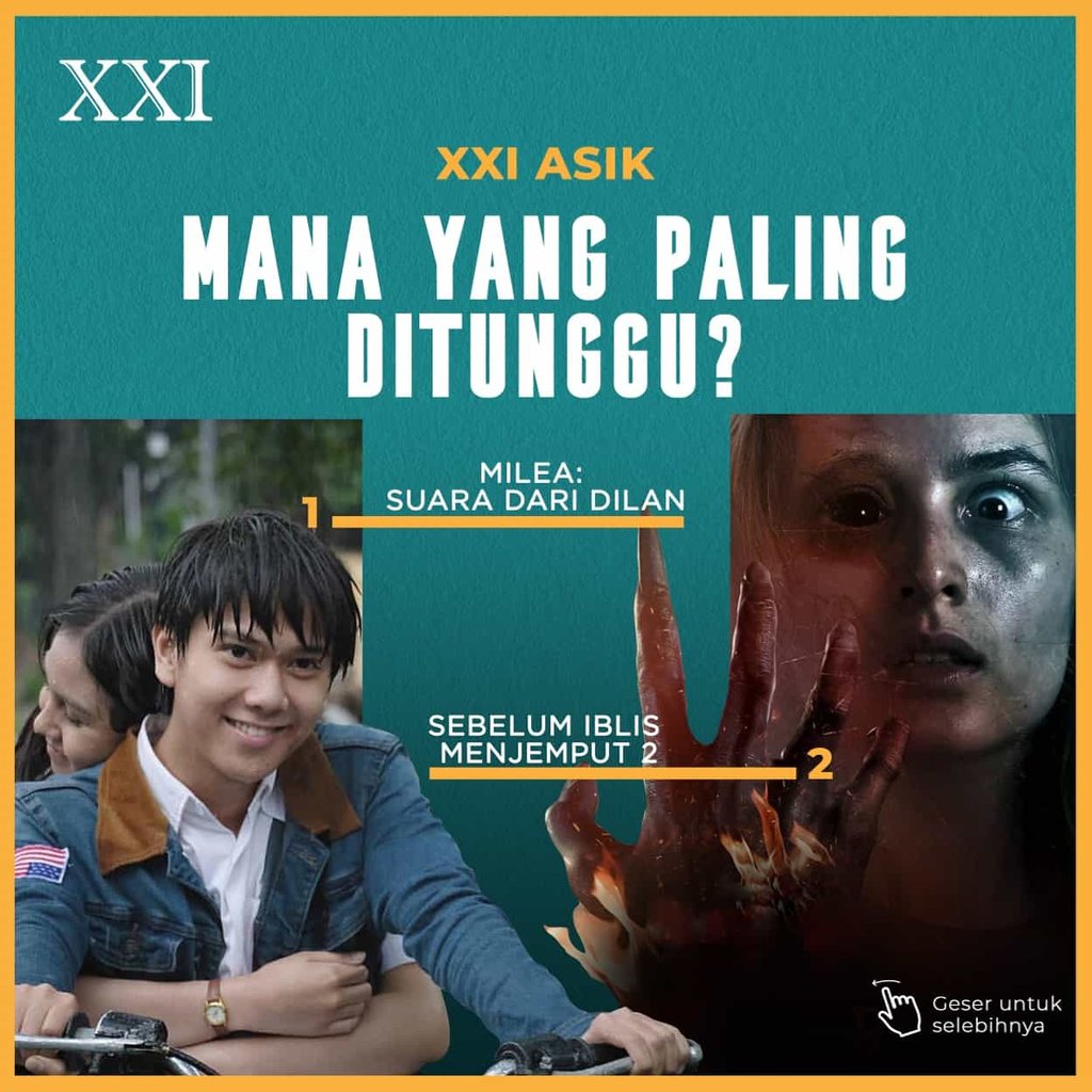 cinema21's tweet photo. Dari kelima film tersebut, mana nih yang palinh Sobat XXI tungguin? Reply yakk 😍 https://t.co/PACcIKAv2n