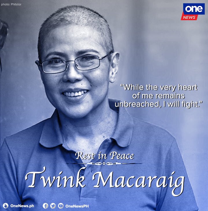 One News Ph Former Bloomberg Tv Philippines Channel Head Philippine Star Columnist And Tv5 Anchor Twink Macaraig Has Passed Away You Will Be Missed Ma Am T Co T5dkh0siuw Twitter