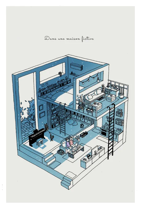 Dans une maison fictive 
