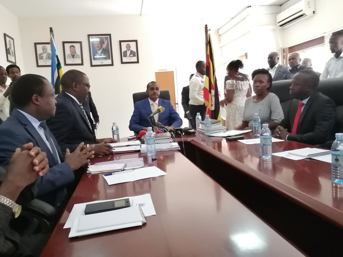 pctechmagazine's tweet photo. .@FrankTumwebazek handing over office of the Ministry of ICT and National Guidance to @JudithNabakoob1.

Photo by / @OfwonoOpondo 

#PCTechMagazineUpdates https://t.co/ZSPeu3ovJK