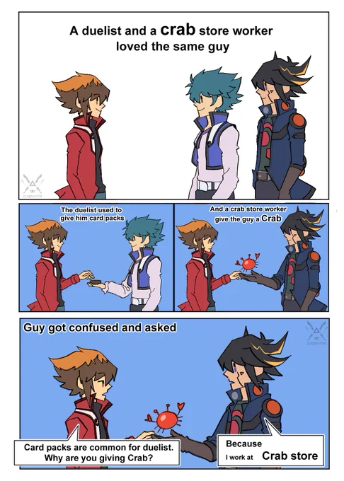 I can't come up with a good joke for Yusei. I just wanna use this as an excuse to draw starship/spiritship,

#遊十 #十遊 #ヨハ十 #十ヨハ 