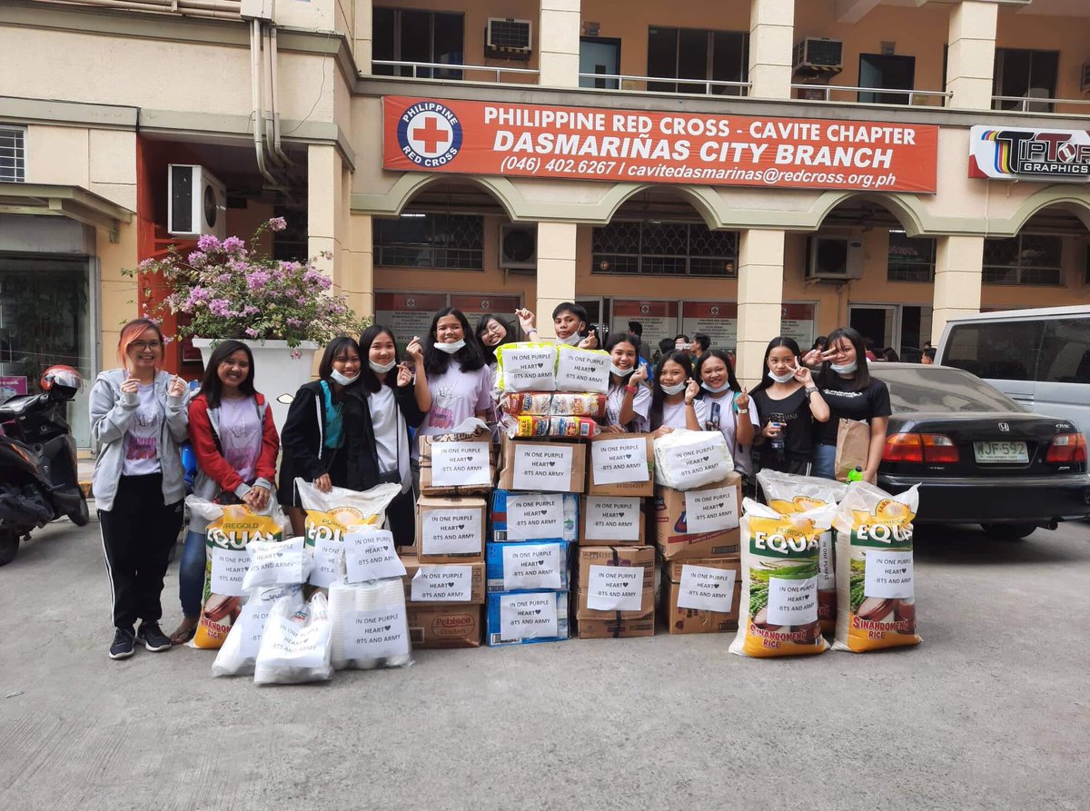 army_cavite's tweet photo. [BATCH 2 OF DONATIONS]

ARMY! The second batch of donations was already given to the Philippine Red Cross!

We are very happy right now! BUT!!! More batch to go! 

Thank you so much for our volunteers for helping us! We are still ON FIRE!

@BTS_twt

#PurpleHeartsForPHARMYs https://t.co/9svmbmVs1F