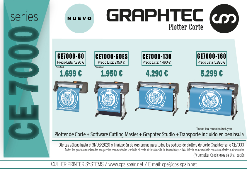 CpsSpain's tweet photo. ¡Especificaciones básicas mejoradas y excelente rentabilidad con el plotter de corte CE7000!
Ofertas disponibles hasta el 31 de marzo o fin de existencias.
https://t.co/7s7vfjVKc9 https://t.co/XkoA5kQByT