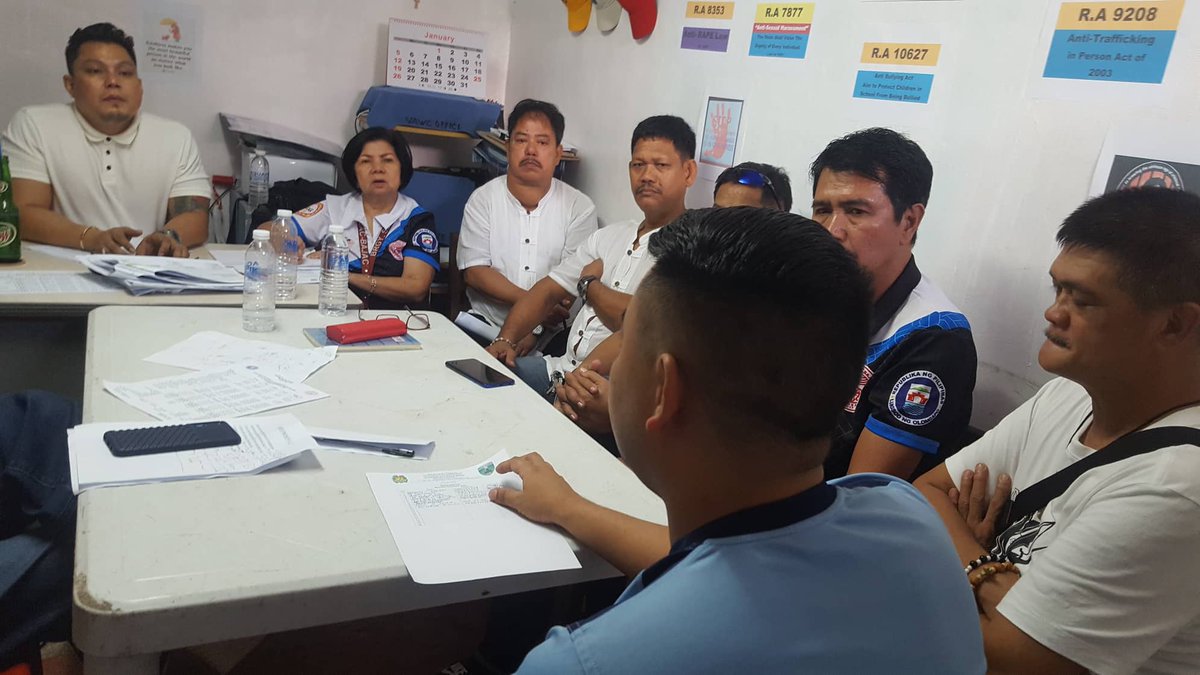 olongapops1's tweet photo. Photos show PMAJ MAR JOSEPH B RAVELO, Station Commander, during the Barangay Anti-Drug Abuse Council (BADAC) Meeting held at Barangay West Bajac- Bajac, Olongapo City on January 14, 2020, presided by Hon. Anthony Deldio, Barangay Captain.
#OICPNPARCHIEGAMBOA
#PNPKakampiMo https://t.co/zd6OorRj0U