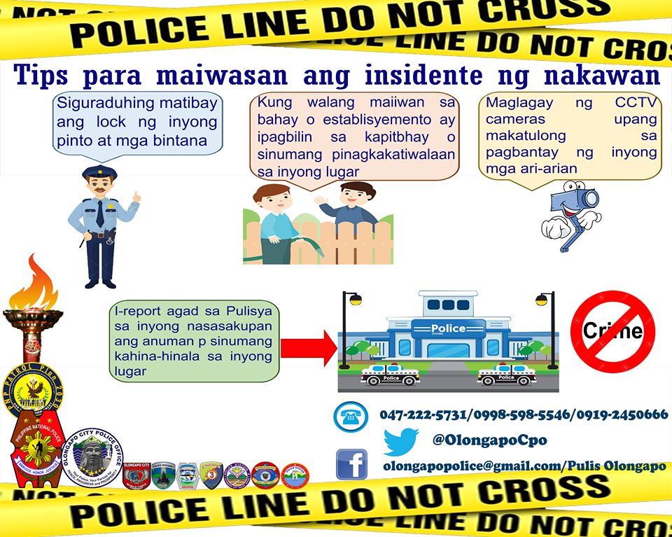 olongapops1's tweet photo. PARAAN UPANG MAKAIWAS SA MGA KAWATAN
#OICPNPARCHIEGAMBOA
#PNPKakampiMo https://t.co/TP9zUbZjMU