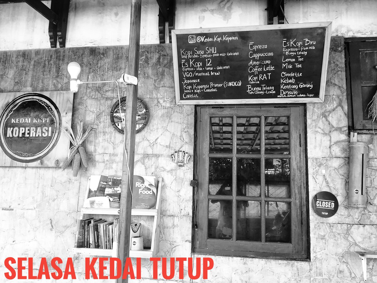 Tiap Selasa kedai tutup, besok buka lagi sampai seperti biasa #kopi #mampang #ngopidimampang