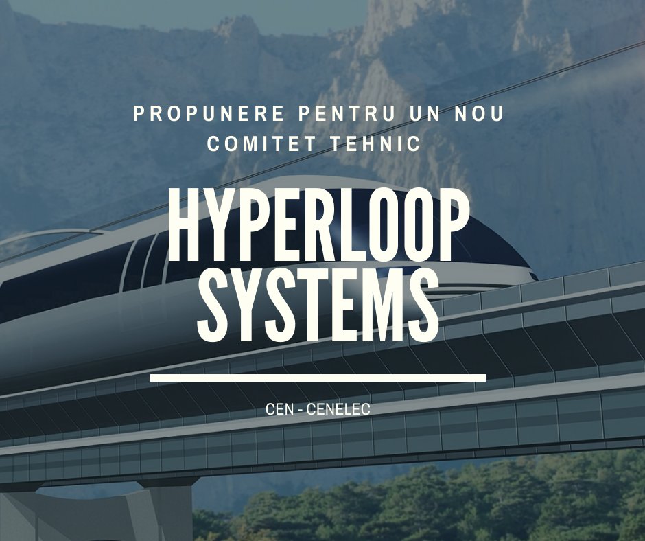 RoStandard's tweet photo. Propunere de înființare a unui nou comitet tehnic CEN-CENELEC care va avea ca scop standardizarea tuturor sistemelor, produselor, serviciilor și aplicațiilor legate de sistemul de transport #Hyperloop

https://t.co/p9OJChXaEA

#fabricadestandarde #cencenelec #asro #standarde https://t.co/77BpE7VKLD